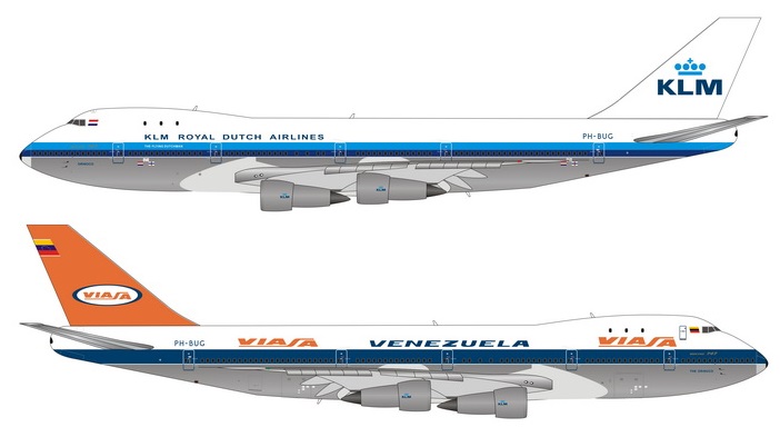 PHOENIX 1/400 KLM/VIASA BOEING 747-200 PH-BUG (11681) – Collectors