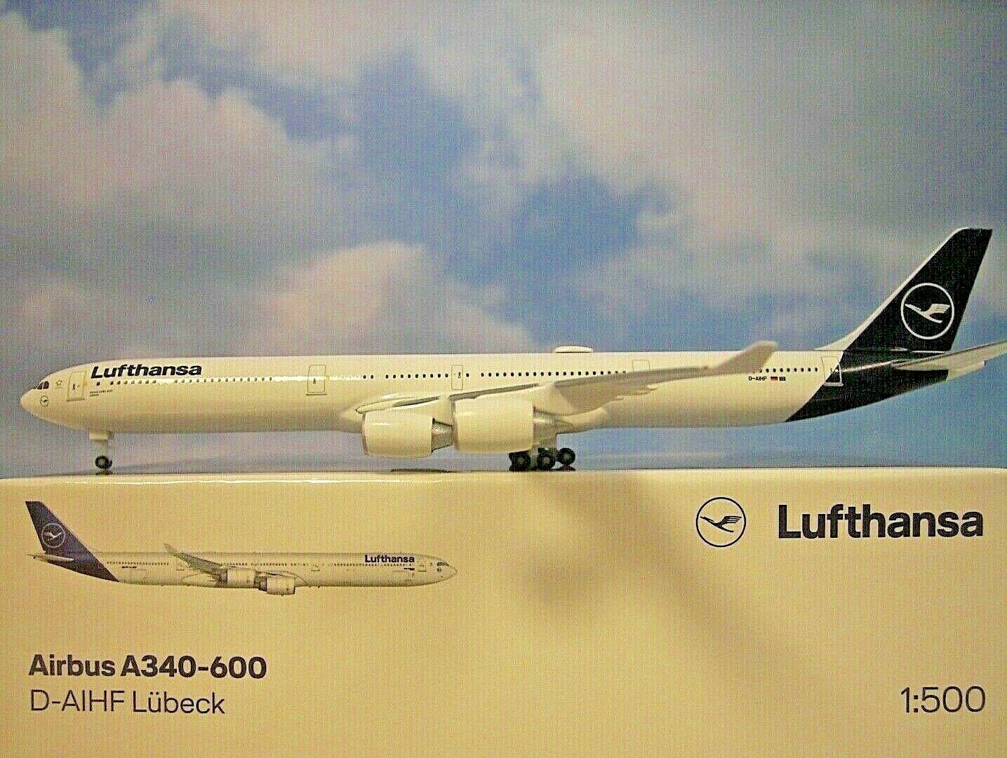 1 500 Herpa Lufthansa Airbus A340-600 - 航空機