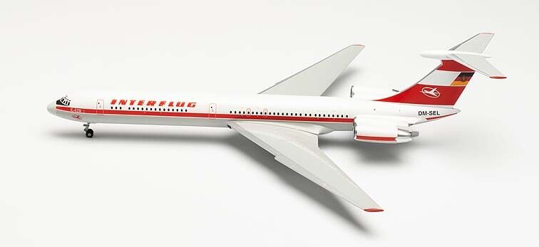 HERPA 1/200 INTERFLUG ILYUSHIN IL-62M DM-SEL (571708) – Collectors