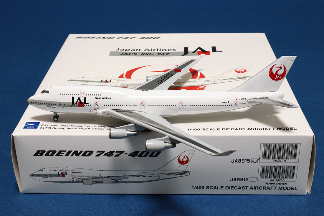 JC Wings 1/400 JAL Japan Airlines Boeing 747-400 JA8915 (XX4889